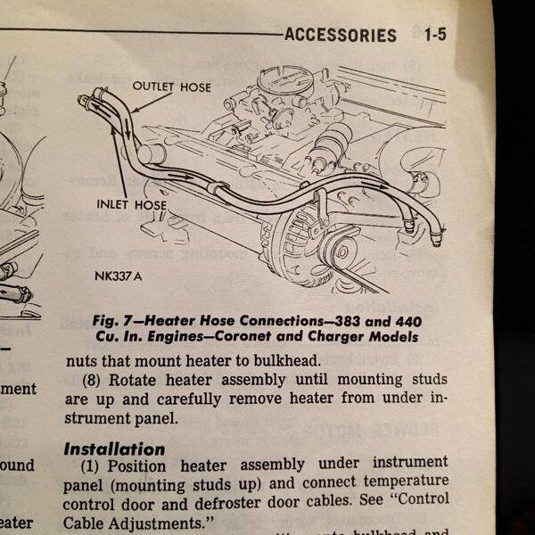 Does it matter to which side of heater core hose is attached? For B