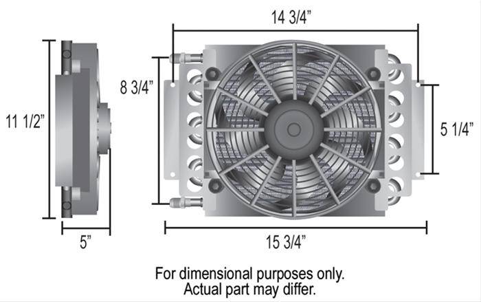 Transmission Derale Electricool Trans Cooler & cooler fan assist der-13700_w dimensions.jpg