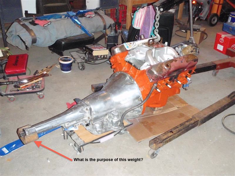 Purpose of transmission tail weight? For B Bodies Only Classic Mopar