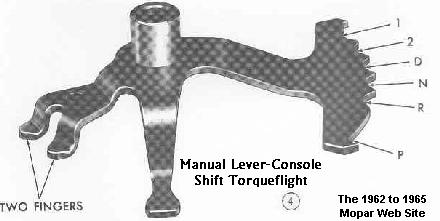 torqueflight manual lever console shift torqueflight