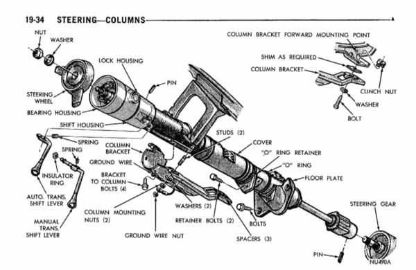 Mopar steering column diagram