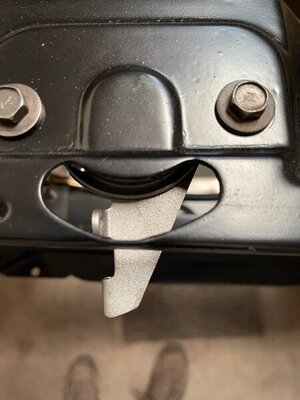 Hood latch spring connection.JPG