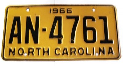 1966 NC license plate.jpg 1966 NC license plate.jpg