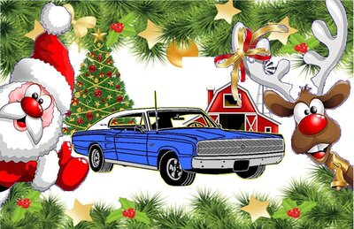 2020 1967CHARGER BLUE FRONT VIEW SANTA & RUDOLPH.jpg