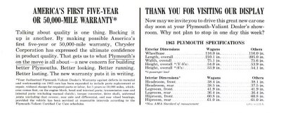 63 Plymouth Advert. #5 Warranty & Spec.'s.jpg