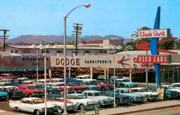 00 Claude Short Dodge Used Cars in Santa Monica, California c1959.jpg