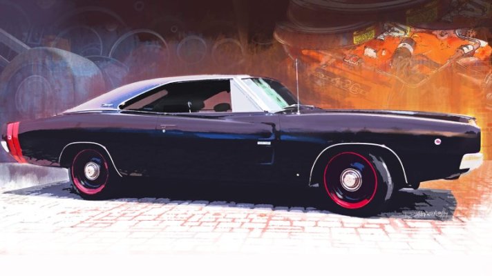 0000 Mopar Art (59) '68 Dodge Hemi Charger RT.jpg