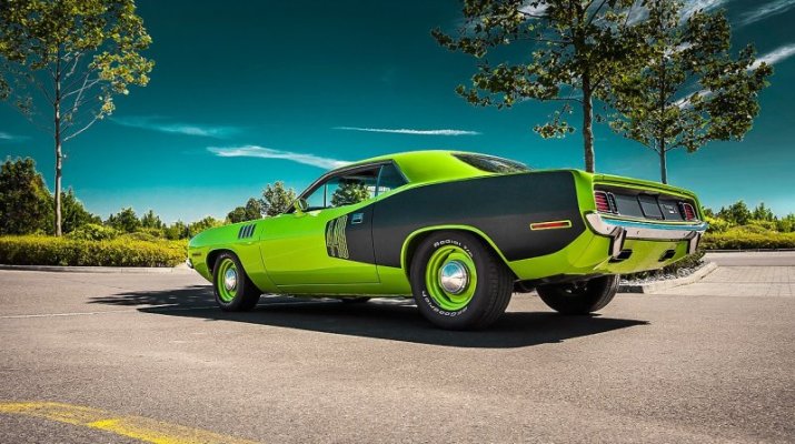 '71 Plymouth 'Cuda 440+6 in Sassy Grass Green (4).jpg