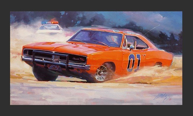 Mopar Art - The Dukes of Hazzard 'General Lee' 1969 Dodge Charger.jpg