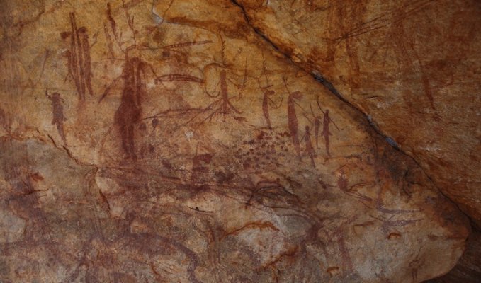 Aboriginal Rock Paintings Mitchell River National Park Kimberley, Western Australia.jpg