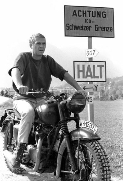 Steve McQueen during filming of The Great Escape 1963.jpg