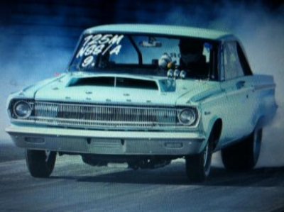 light blue dodge hemi 1st pass burnout 11.9.14.jpg