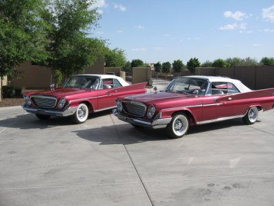 61 Chrysler Newport Convertible #2 pair red.jpg