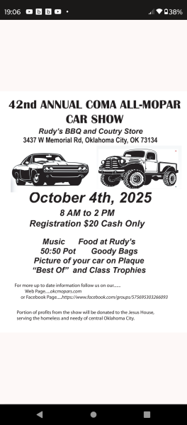42nd Annual COMA All-Mopare Car Show