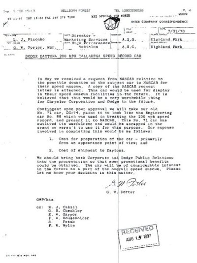 FAKE 88 chrysler letter documentation dc-74 red mule.jpg