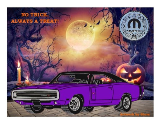 2025 1970 CHARGER RT PUMPKIN & MOON Halloween NO TRICK.jpg