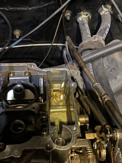 Fuel level in float bowl.JPG