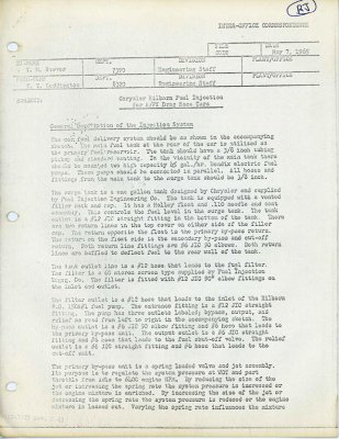 Mopar 65 AFX Hilbron fuel injection system Engineering memo from T.T. Coddington to T.M. Hoover .jpg