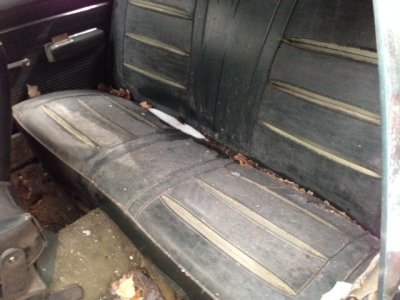 1968 Dodge Charger 318 Green  Rear Seat.JPG