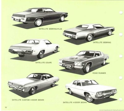 73 Satellite Sebring Sebring Plus Coupe RR & 4 dr Sedans Advert. #1.jpg