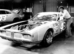 73 Charger Nascar #43 Richard Petty #3 1977 in his shop.jpg