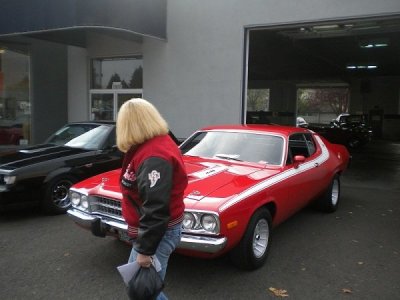 Marla and my 1973 Roadrunner