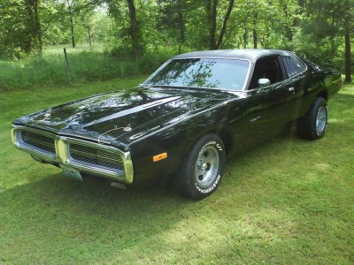 1974 Dodge Charger SE 400 4v, factory 4 speed, factory a/c, triple black