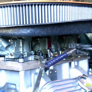 68 RR #30 A-12 6bbl pan & fresh air air-cleaner w-phenolic spacers.JPG 68 RR #30 A-12 6bbl pan & fresh air air-cleaner w-phenolic spacers.JPG