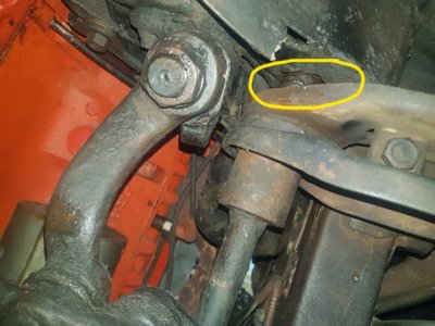 Crack in K Member - Torsion bar mount..jpg